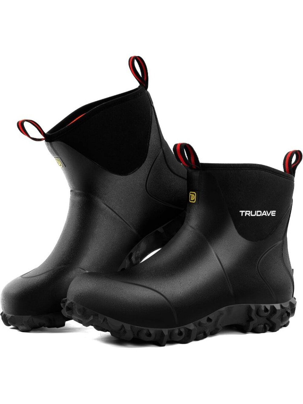 Women's Black Rubber Waterproof Anti-Slip Outdoor 6mm Neoprene Mud Rain Boots